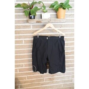 PEARL iZUMi Shorts Mens Large Black Hybrid Cycling Elastic Liner Padded Canyon